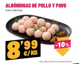 AhorraMas Albóndigas de pollo y pavo oferta