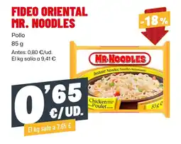 AhorraMas Mr. Noodles fideo oriental pollo oferta