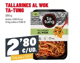 AhorraMas Ta tung tallarines al wok oferta
