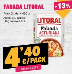 AhorraMas Litoral fabada asturiana oferta