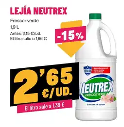 AhorraMas Neutrex lejía frescor verde oferta