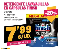 AhorraMas Finish detergente lavavajillas en cápsulas ultimate oferta