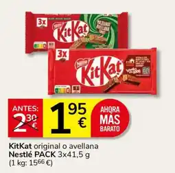 Consum KitKat original o avellana oferta