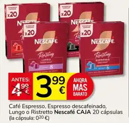 Consum Nescafe cafe espresso espresso descafeinado lungo o ristretto oferta