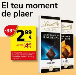 Consum Lindt Excellence chocolate negro con toque flor de sal oferta