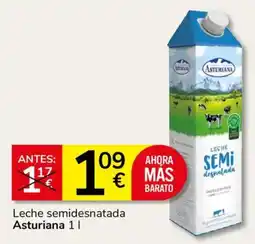 Consum Asturiana leche semidesnatada oferta