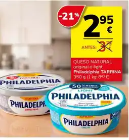 Consum philadelphia queso natural original o light oferta