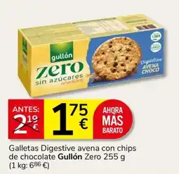 Consum Gullón galletas digestive avena con chips de chocolate oferta