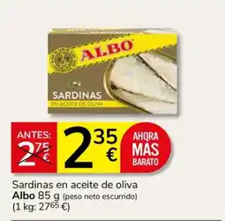 Consum Albo sardinas en aceite de oliva oferta