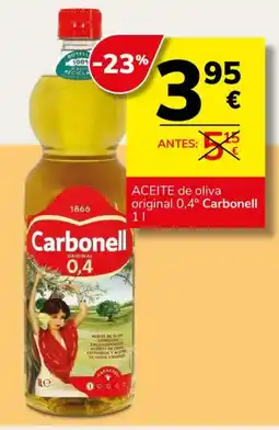 Consum Carbonell aceite de oliva original 0,4º oferta