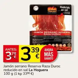 Consum La Hoguera jamón serrano reserva raza duroc oferta