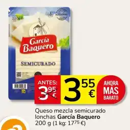 Consum García Baquero queso mezcla semicurado lonchas oferta
