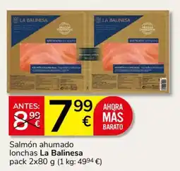 Consum Salmón ahumado lonchas La Balinesa oferta