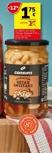 Consum Consum alubias con setas shiitake oferta