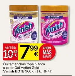 Consum Vanish Quitamanchas ropa blanca o color Oxi Action Gold oferta