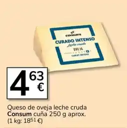Consum Consum queso de oveja leche cruda oferta