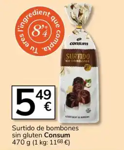 Consum Consum surtido de bombones sin gluten oferta