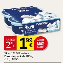 Consum Danone Skyr 0% 0% natural oferta