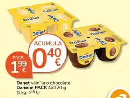 Consum Danet vainilla o chocolate oferta