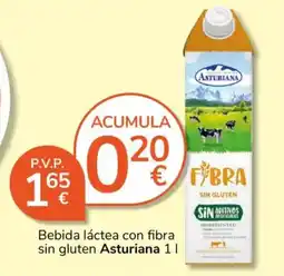 Consum Asturiana bebida láctea con fibra sin gluten oferta