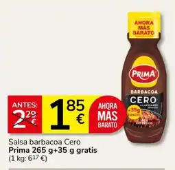Consum Prima salsa barbacoa Cero oferta
