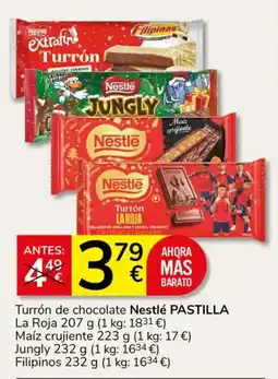 Consum Nestlé Turrón La Roja Maíz crujiente Jungly Filipinos oferta