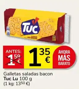 Consum Tuc galletas saladas bacon oferta