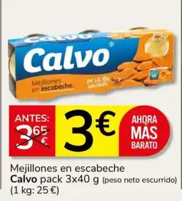 Consum Calvo mejillones en escabeche oferta
