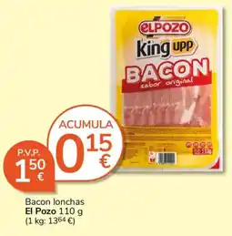 Consum El Pozo bacon lonchas oferta