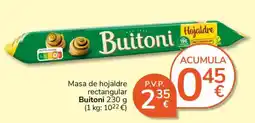 Consum Buitoni masa de hojaldre rectangular oferta