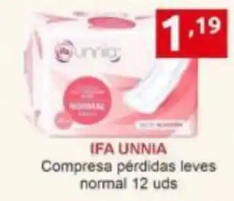Ifa unnia compresa pérdidas leves normal