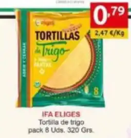 Supermercados Extremadura Ifa eliges tortillas de trigo oferta