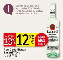 Consum Ron Carta Blanca Bacardí oferta