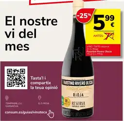 Consum Faustino Rivero Ulecia Rioja Reserva oferta