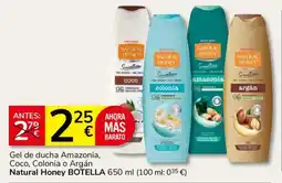 Consum Natural Honey Gel de ducha Amazonia, Coco, Colonia o Argán oferta