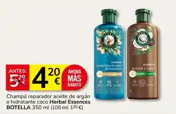 Consum Herbal Essences champú reparador aceite de argán o hidratante coco oferta