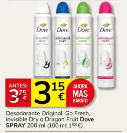 Consum Dove desodorante oferta