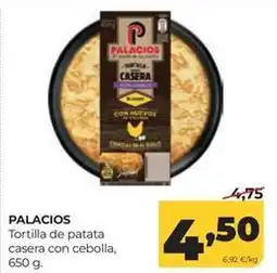 Alimerka Palacios - tortilla de patata casera con cebolla oferta