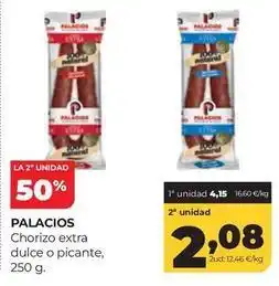 Alimerka Palacios - chorizo extra dulce o picante oferta