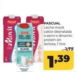 Alimerka Pascual - leche movit calcio desnatada o semi o dinamic protein sin lactosa oferta