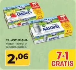 Alimerka La asturiana - yogur natural o sabores oferta