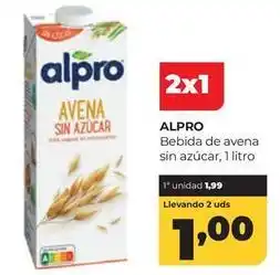 Alimerka Alpro - bebida de avena sin azucar oferta
