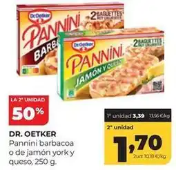Alimerka Dr oetker - pannini barbacoa o de jamon york y queso oferta
