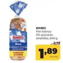 Alimerka Bimbo - pan blanco 0% azucares anadidos oferta