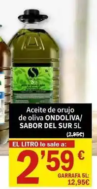 SPAR Andares del sur - aceite de orujo de oliva ondoliva/ sabor oferta