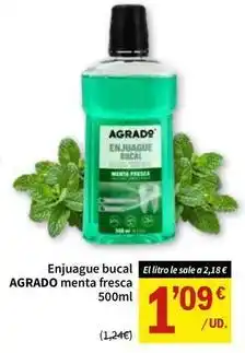SPAR Agrado - enjuague bucal menta fresca oferta