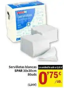 SPAR Spar - servilletas blancas oferta