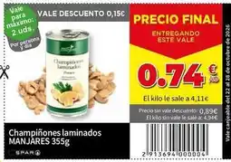 SPAR Manjares - champiñones laminados oferta