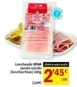 SPAR Spar - loncheado jamon cocido oferta