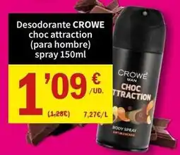 SPAR Crowe - desodorante choc attraction oferta
